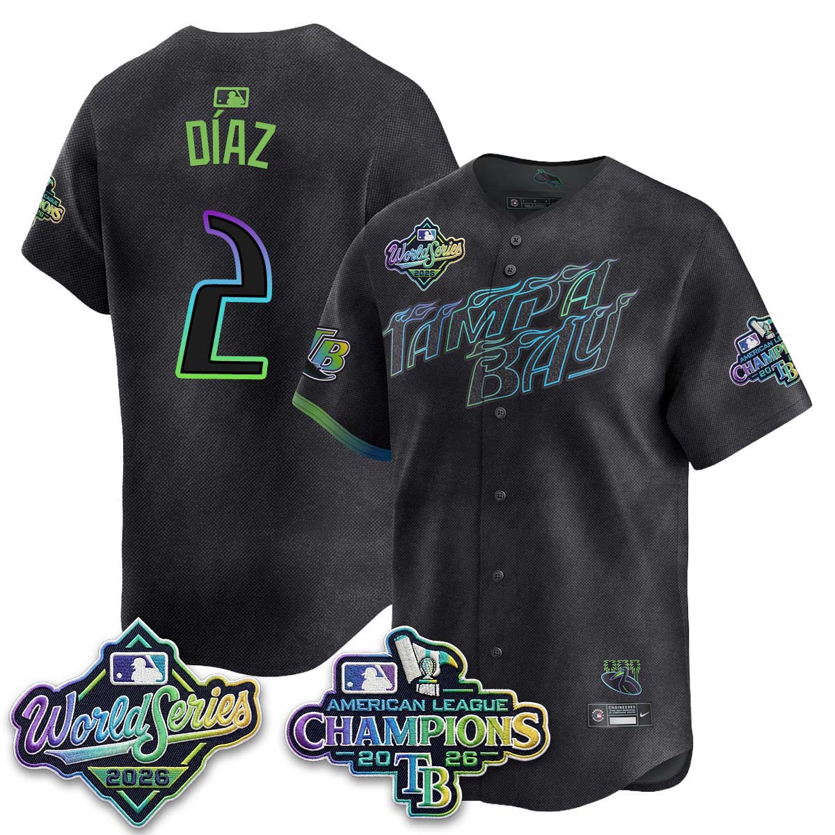 TB - 2026 AL Champions Vapor Jersey - Stitched - NQD (city)