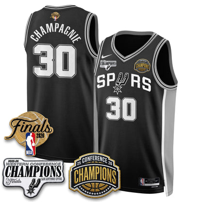 San Antonio Spurs 2026 NBA Western Conference Champions Vapor Jersey - Stitched