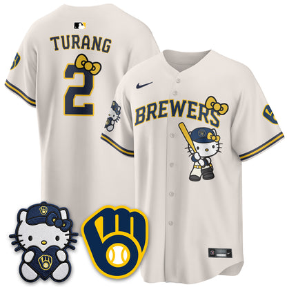 Milwaukee Brewers Meow KT Night Vapor Limited Jersey - Stitched