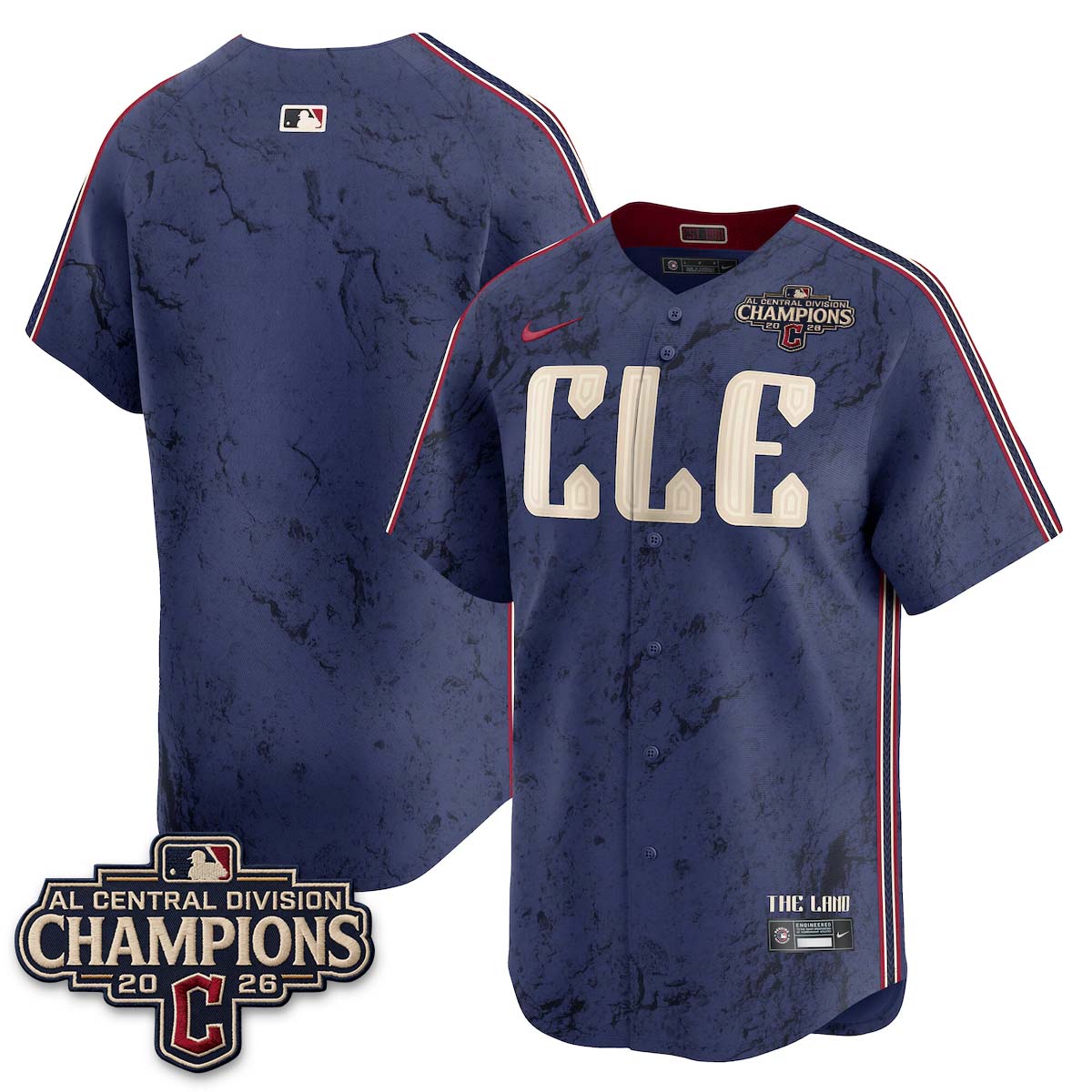 Cleveland Guardians 2026 AL Central Champs Vapor Jersey - Stitched