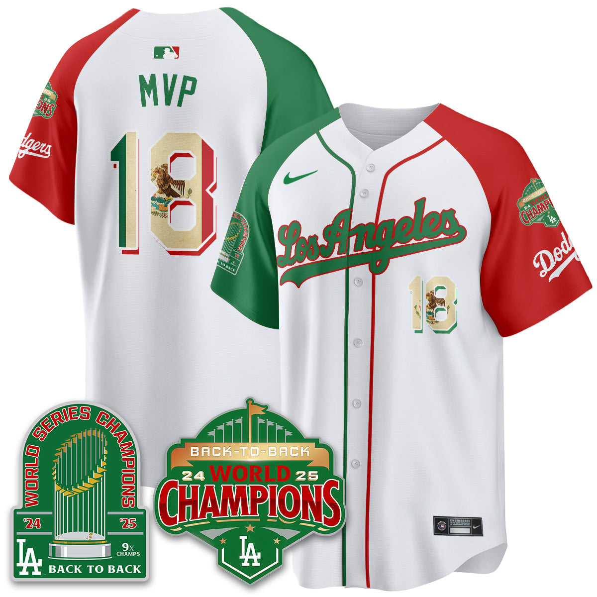 LAD Mexico Vapor Limited Jersey - 9x & B2B Champs - Stitched