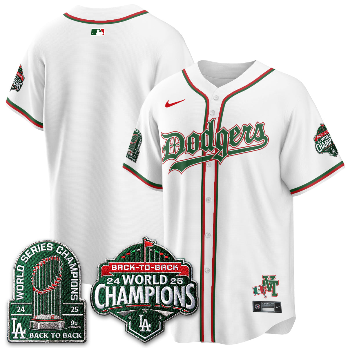 Los Angeles Dodgers x Mexico Style Vapor Jersey - Stitched