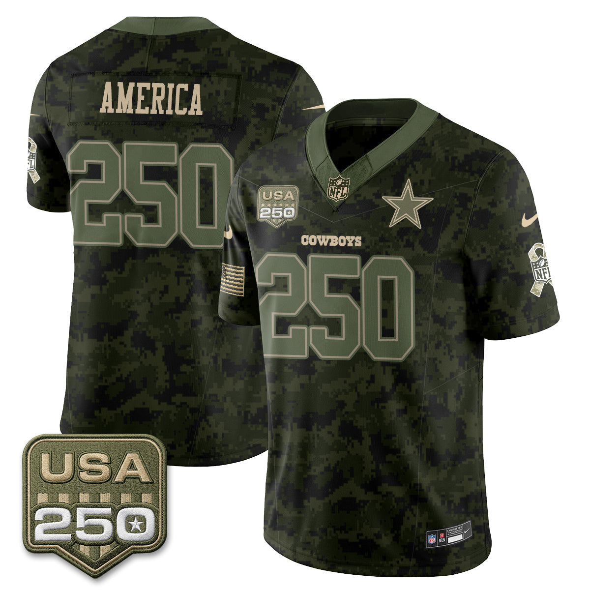 Dallas Cowboys 2026 Salute to Service Edition Vapor Jersey - Stitched