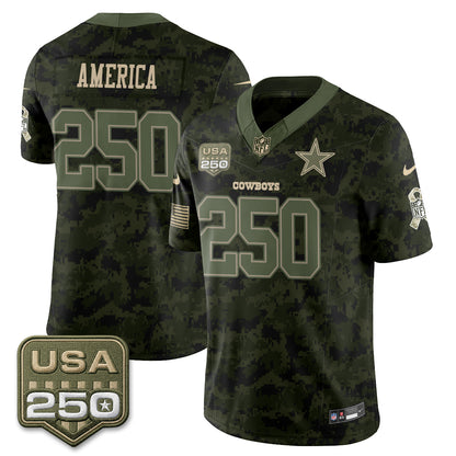 Dallas Cowboys 2026 Salute to Service Edition Vapor Jersey - Stitched