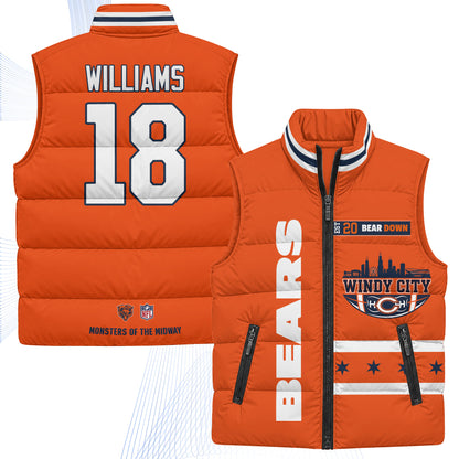 Chicago Bears "Windy City" Puffer Vest - Printed