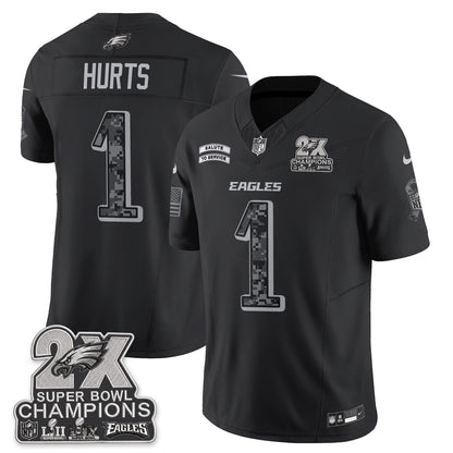 Philadelphia Eagles Salute to Service V2 Vapor Jersey - Stitched-NQD