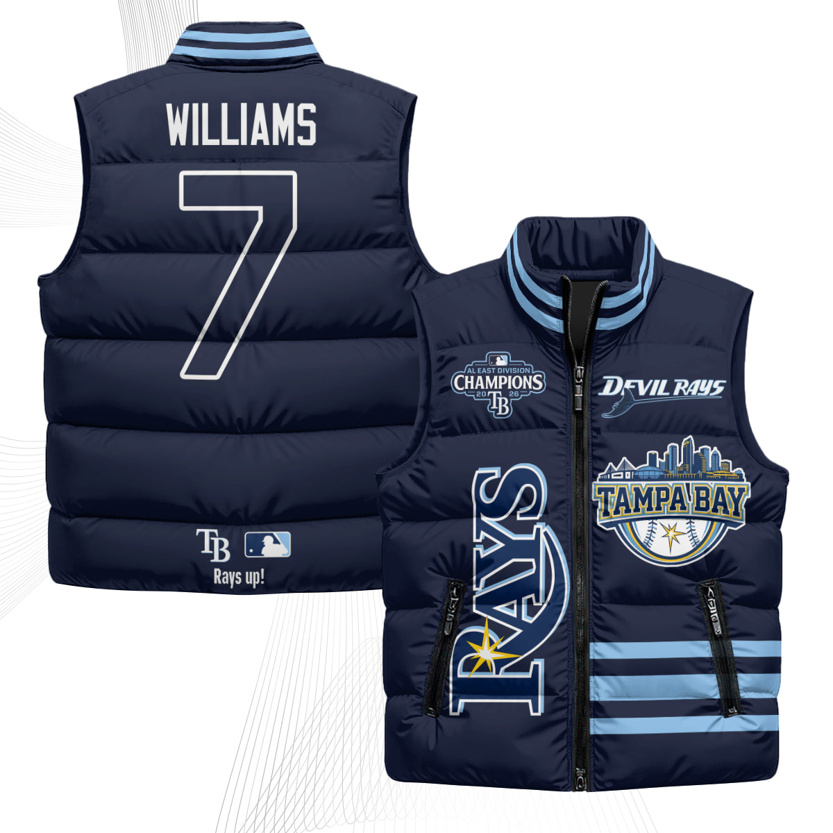 Tampa Bay Rays "Devil Rays" Puffer Vest - Printed