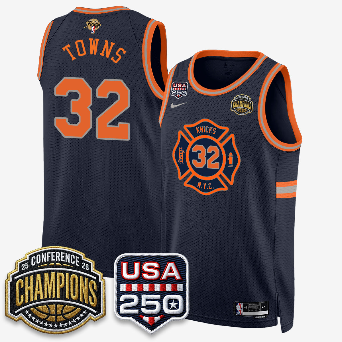 New York Knicks 2026 NBA Eastern Conference Champions City Edition Jersey - Stitched