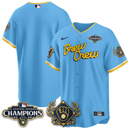 MIL 2026 NL Division Champs Vapor Blue Jersey - Stitched
