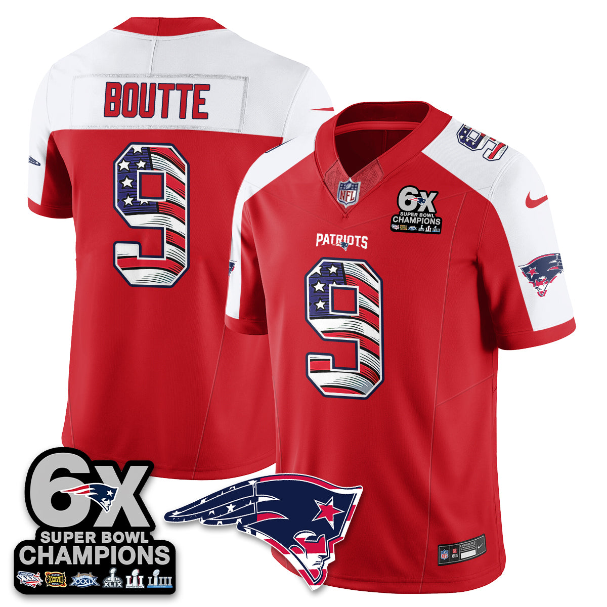New England Patriots America Edition Vapor Jersey V2- Stitched