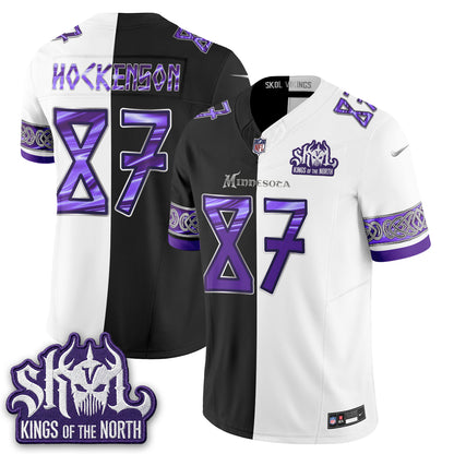 Minnesota Vikings Warrior Split Edition Vapor Jersey - Stitched-NQD