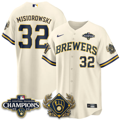 MIL 2026 NL Division Champs Vapor Blue Jersey - Stitched