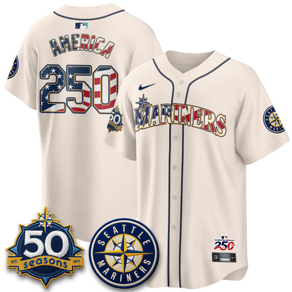 Seattle Mariners Americana 2026 Vapor Limited Jersey - Stitched