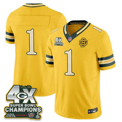 Green Bay Packers 2026 Rivalries 4X Champs Vapor Jersey - Stitched