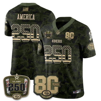 San Francisco 49ers 2026 Salute to Service Edition Vapor Jersey V2- Stitched-NQD