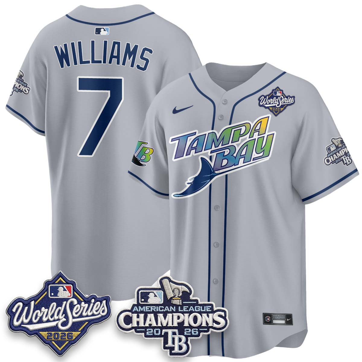 TB - 2026 AL Champions Vapor Jersey - Stitched - NQD (city)