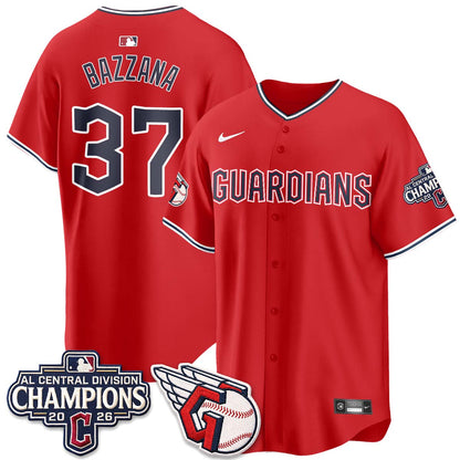 Cleveland Guardians 2026 AL Central Champs Vapor Jersey - Stitched
