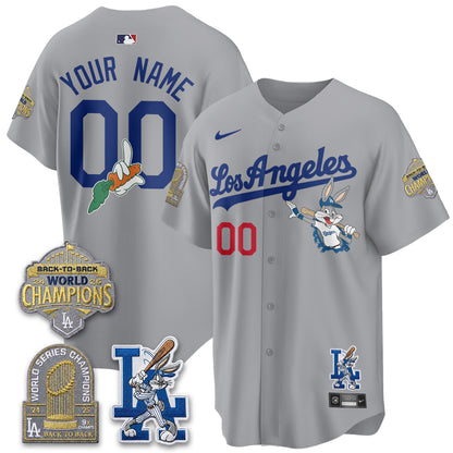 Los Angeles Dodgers Bunny Vapor Limited Custom Jersey - All Stitched