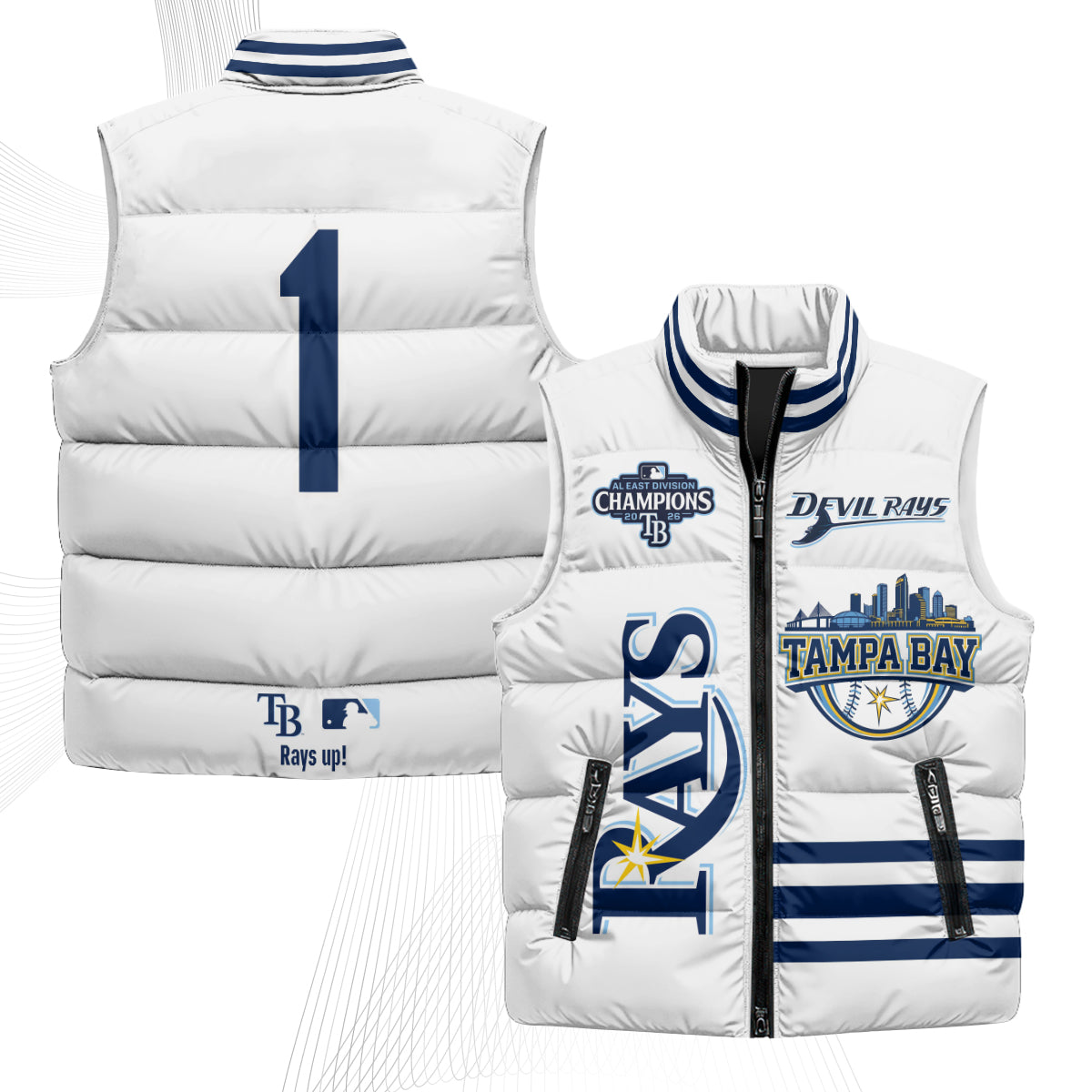 Tampa Bay Rays "Devil Rays" Puffer Vest - Printed