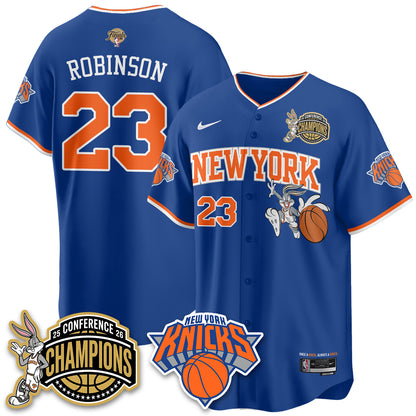 New York Knicks 2026 NBA Finals x Bunny Vapor Jersey V2- Stitched