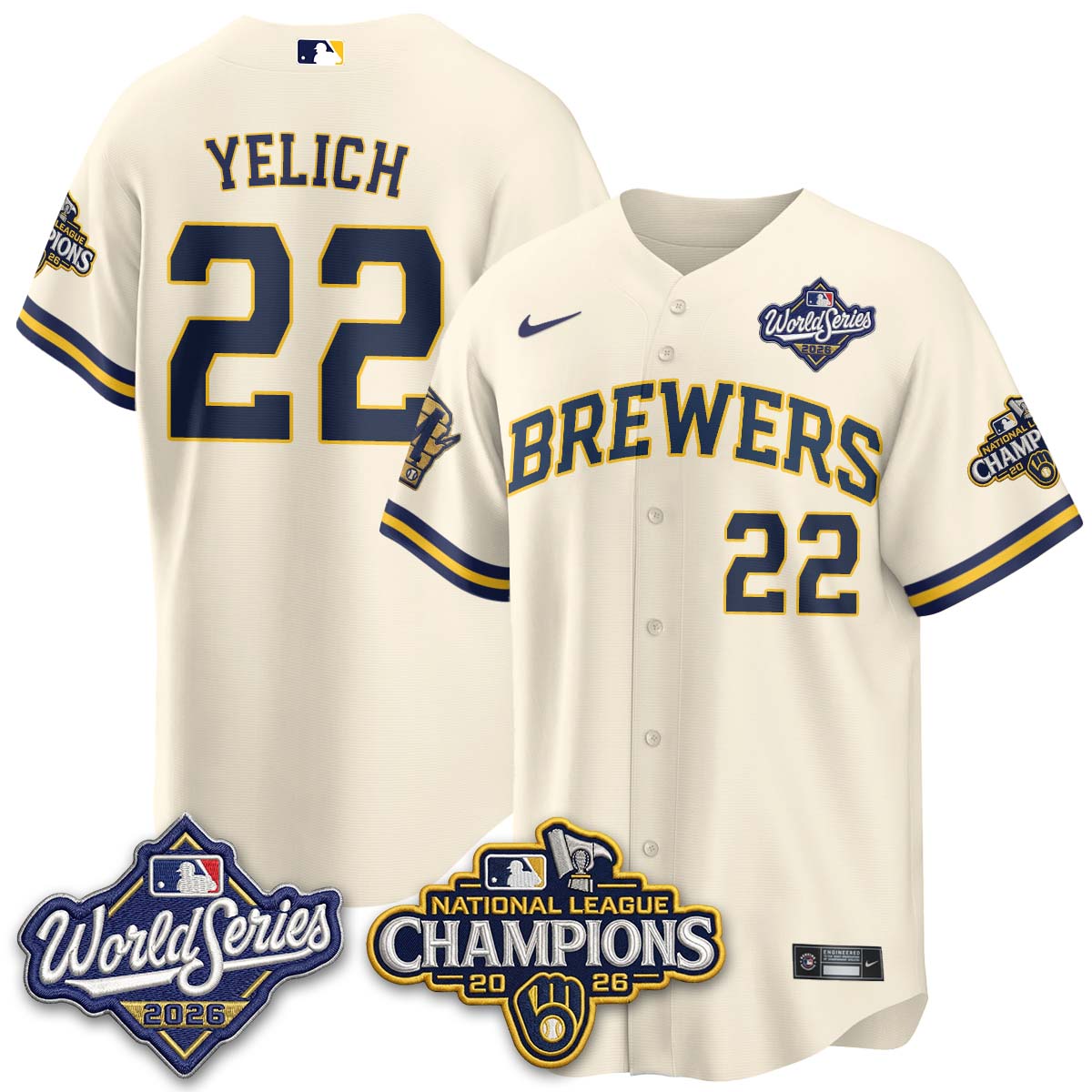 MIL 2026 NL Champions Vapor Jersey - Stitched - NQD
