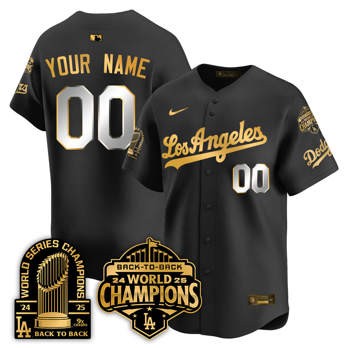 CUSTOM LAD Gold Collection Vapor Limited Jersey - 9x & B2B Champs - All Stitched