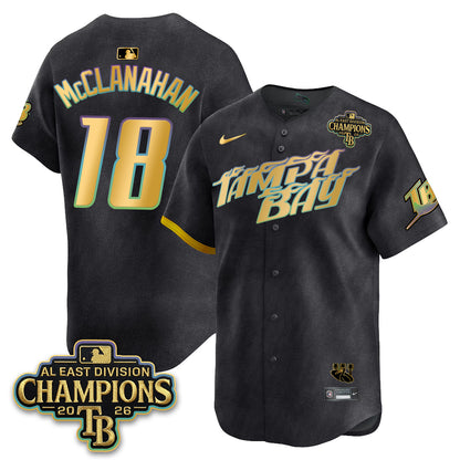 Tampa Bay Rays 2026 AL East Champs Gold Edition Vapor Jersey - Stitched-NQD