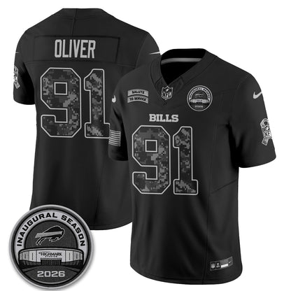 Buffalo Bills 2026 Salute to Service Edition Vapor Jersey V2- Stitched-NQD