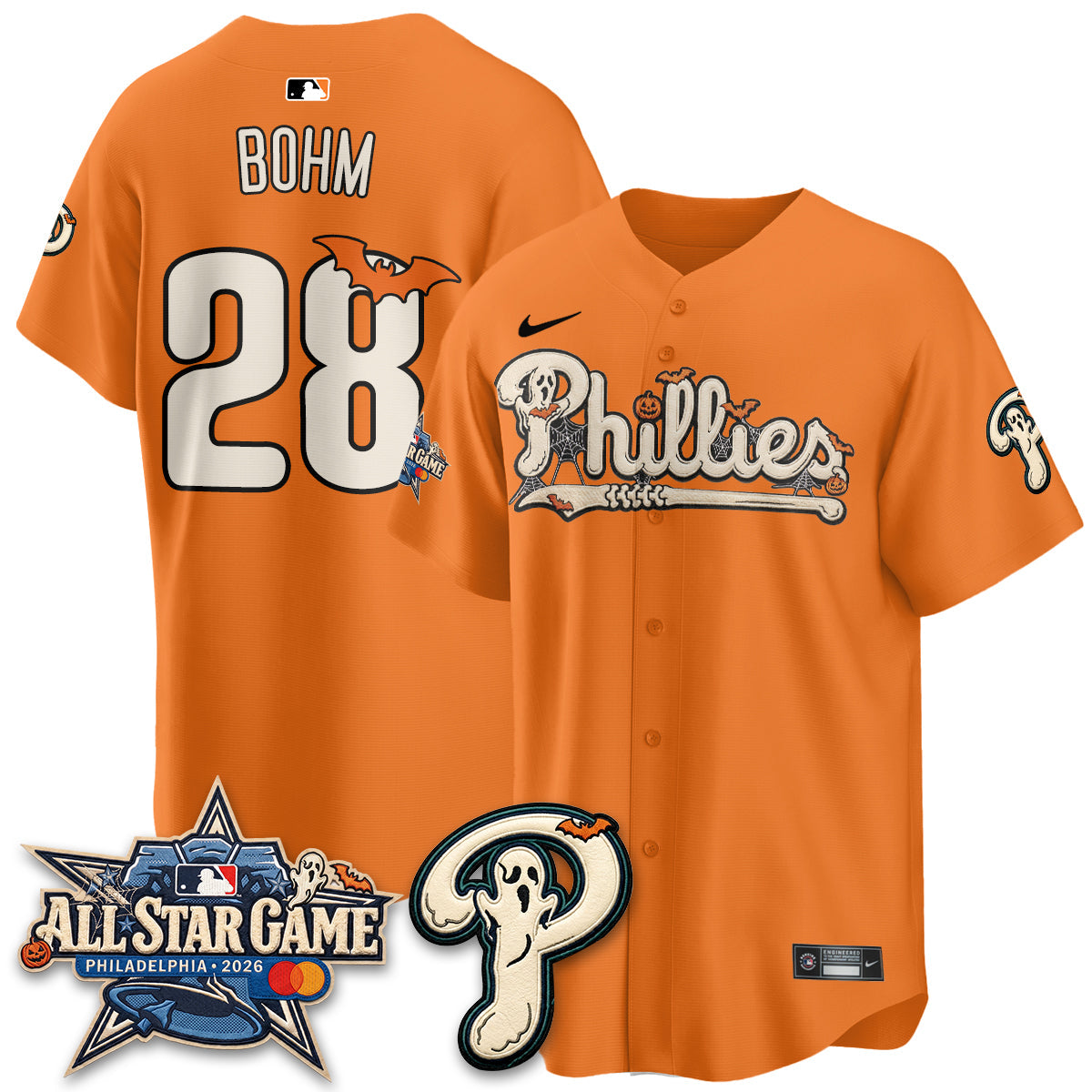 Philadelphia Phillies Halloween 2026 Vapor Limited Jersey - Stitched