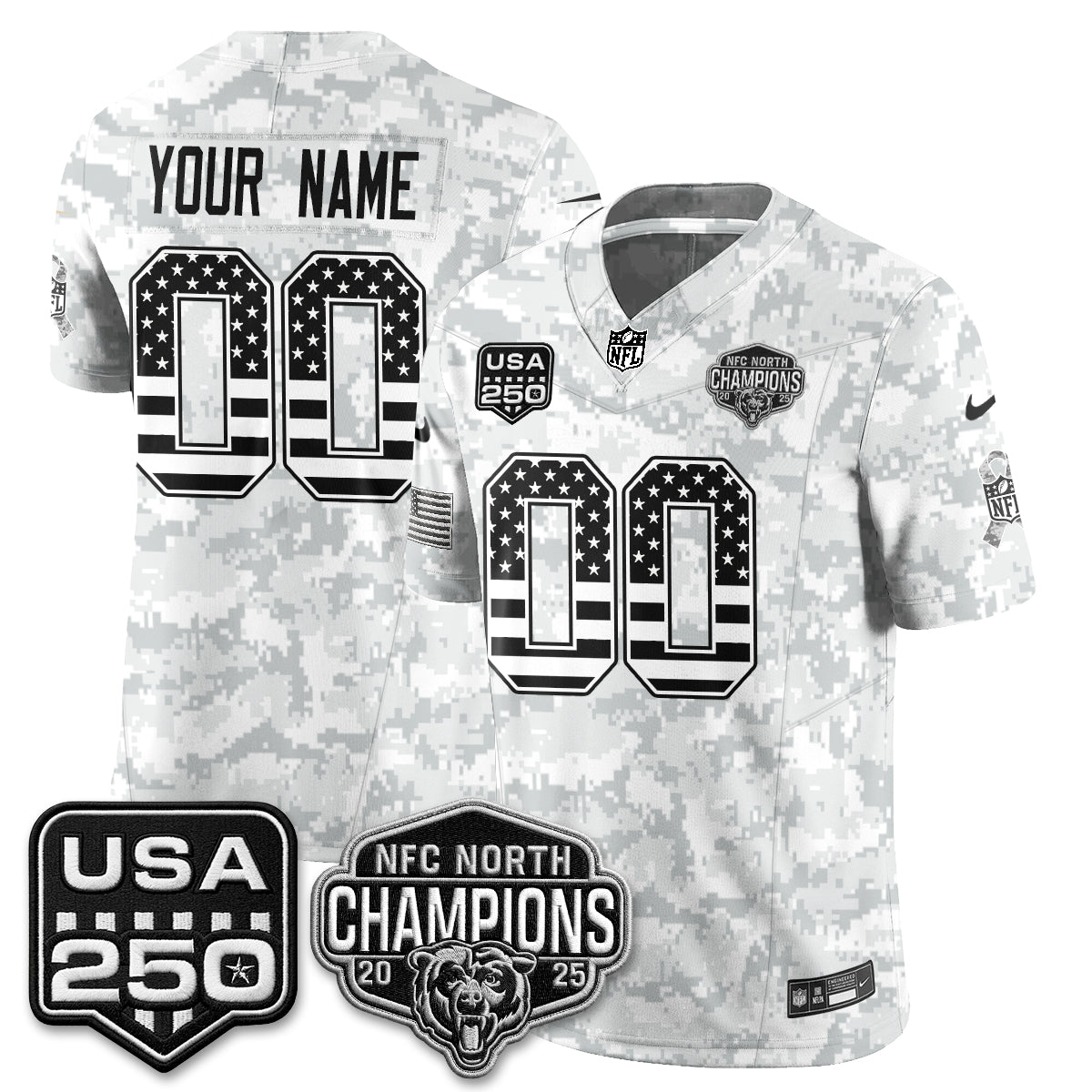 Chicago Bears 2026 Salute to Service Edition Vapor Custom Jersey - Stitched-NQD