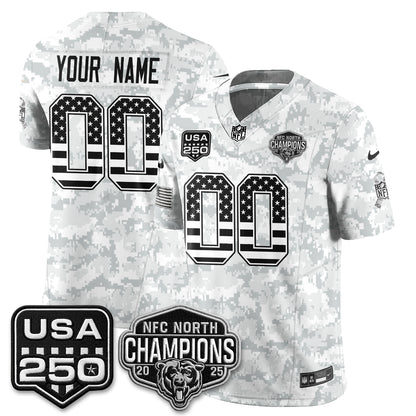 Chicago Bears 2026 Salute to Service Edition Vapor Custom Jersey - Stitched-NQD