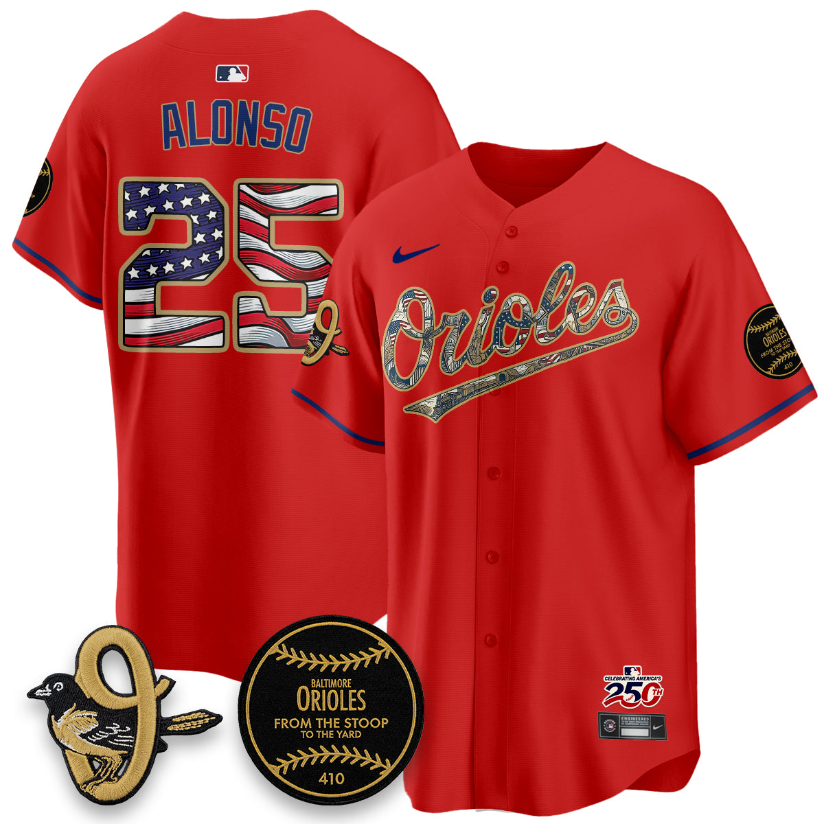 Baltimore Orioles 2026 Independence Day USA Vapor Limited Jersey - Stitched