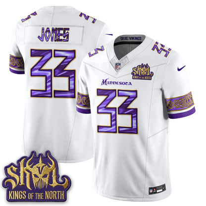 Minnesota Vikings Fangear Edition Warrior Skol Patch Vikings Font Vapor Jersey - Stitched