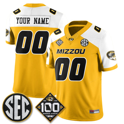 Missouri Tigers 100th Anniversary of Memorial Stadium Vapor Custom Jersey - Stitched