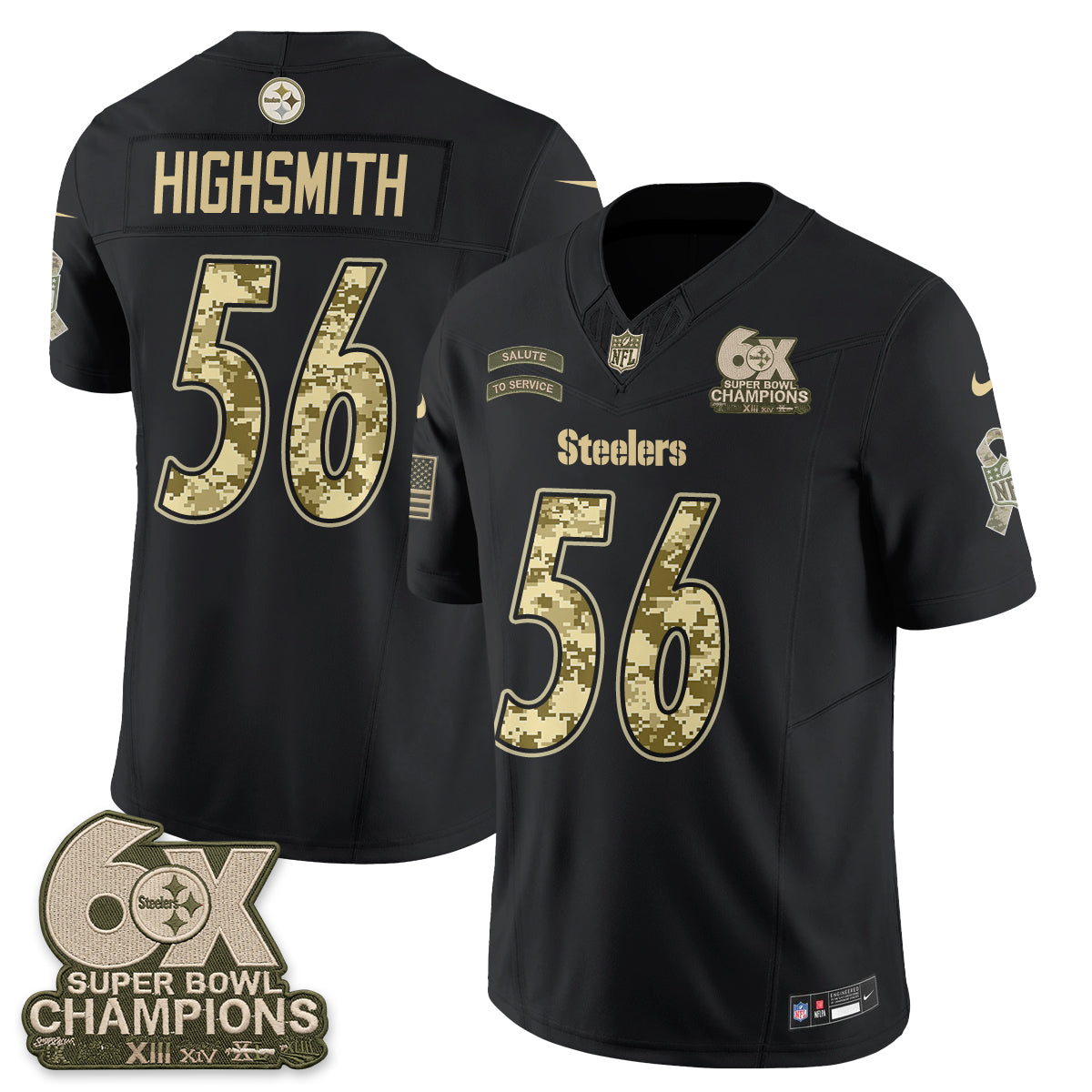 Pittsburgh Steelers 2026 Salute to Service Edition Vapor Jersey V3- Stitched-NQD