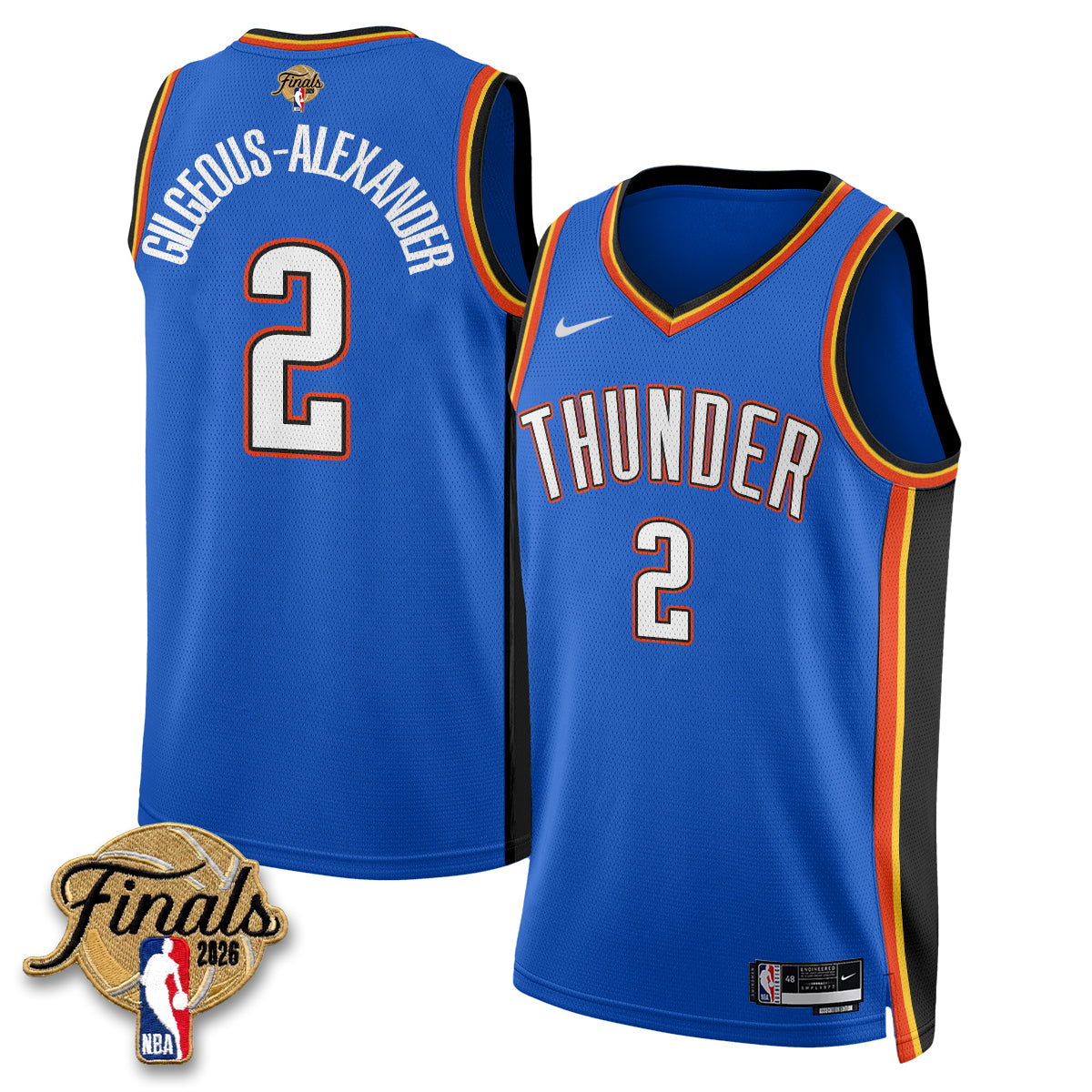 Oklahoma City Thunder 2026 NBA Western Conference Champions Vapor Jersey V2- Stitched