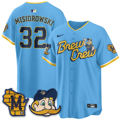 Milwaukee Brewers Bernie Edition Vapor Jersey - Stitched