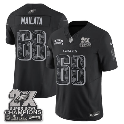 Philadelphia Eagles Salute to Service V2 Vapor Jersey - Stitched-NQD