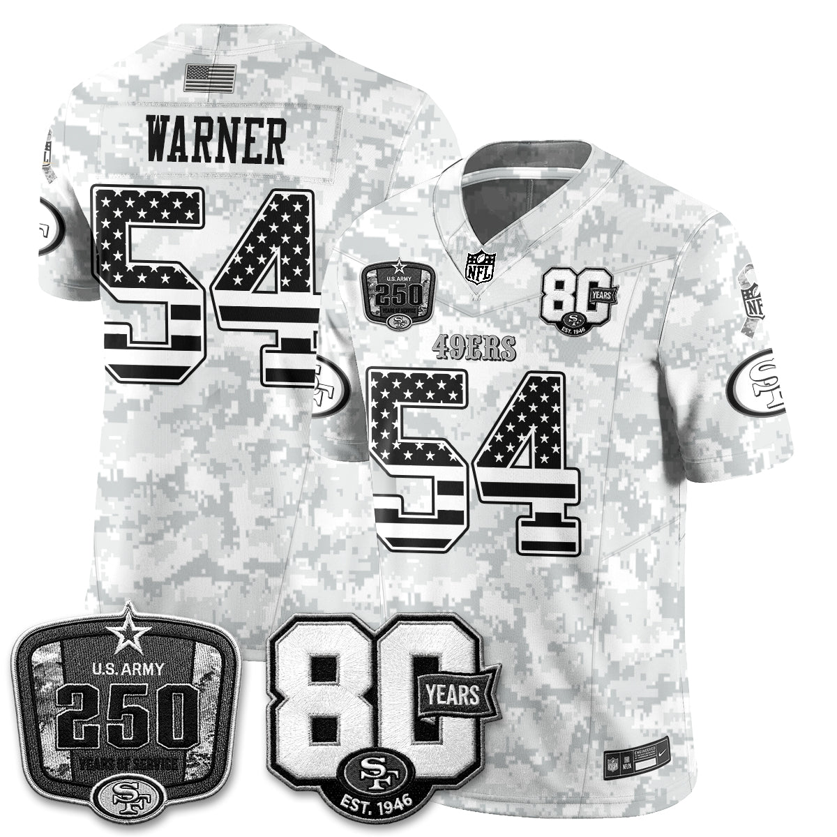 San Francisco 49ers 2026 Salute to Service Edition Vapor Jersey V2- Stitched-NQD