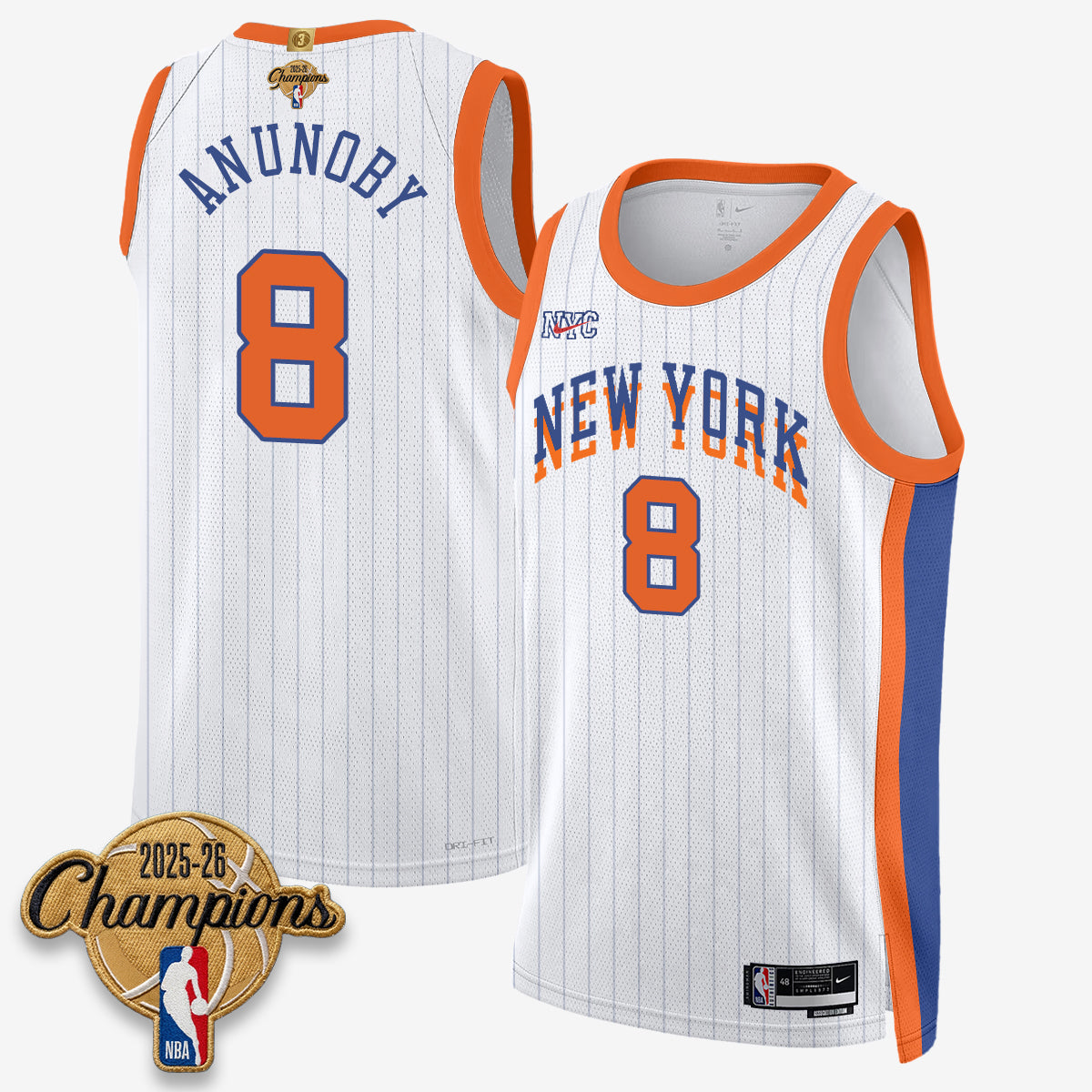 New York Knicks 2026 Basketball Champions Vapor Jersey V2- Stitched