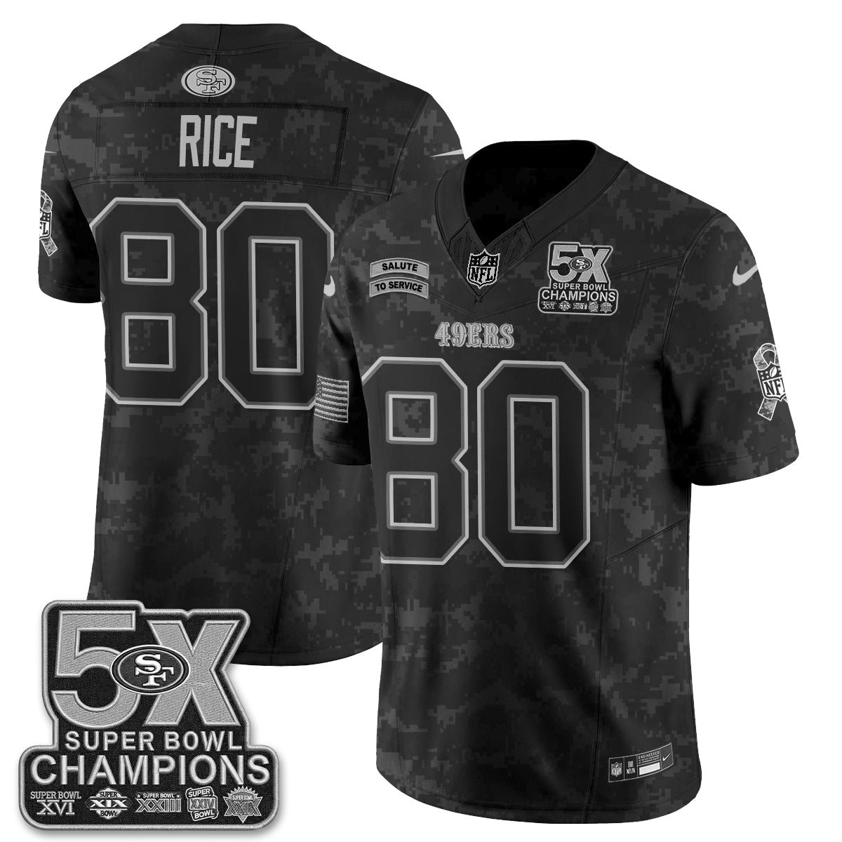 San Francisco 49ers 2026 Salute to Service V2 Vapor Jersey - Stitched-NQD