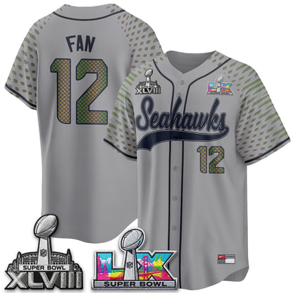 Seattle Seahawks S.Bowl Champs Baseball Vapor Jersey - Stitched