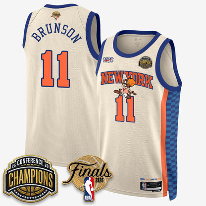 New York Knicks 2026 NBA Eastern Conference Champions x Looney Tunes Vapor Jersey V2- Stitched