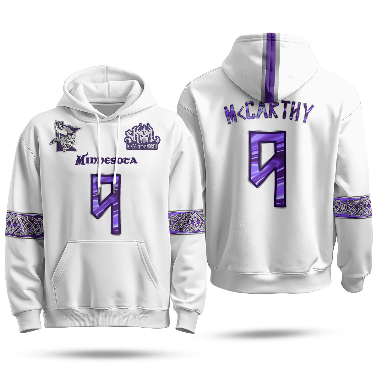 Minnesota Vikings 2026 Warrior Fleece Hoodie - Printed