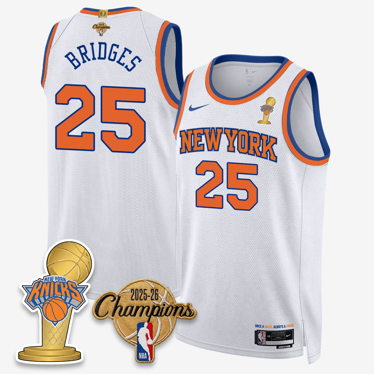 New York Knicks 2026 Basketball Champions Vapor Jersey - Stitched