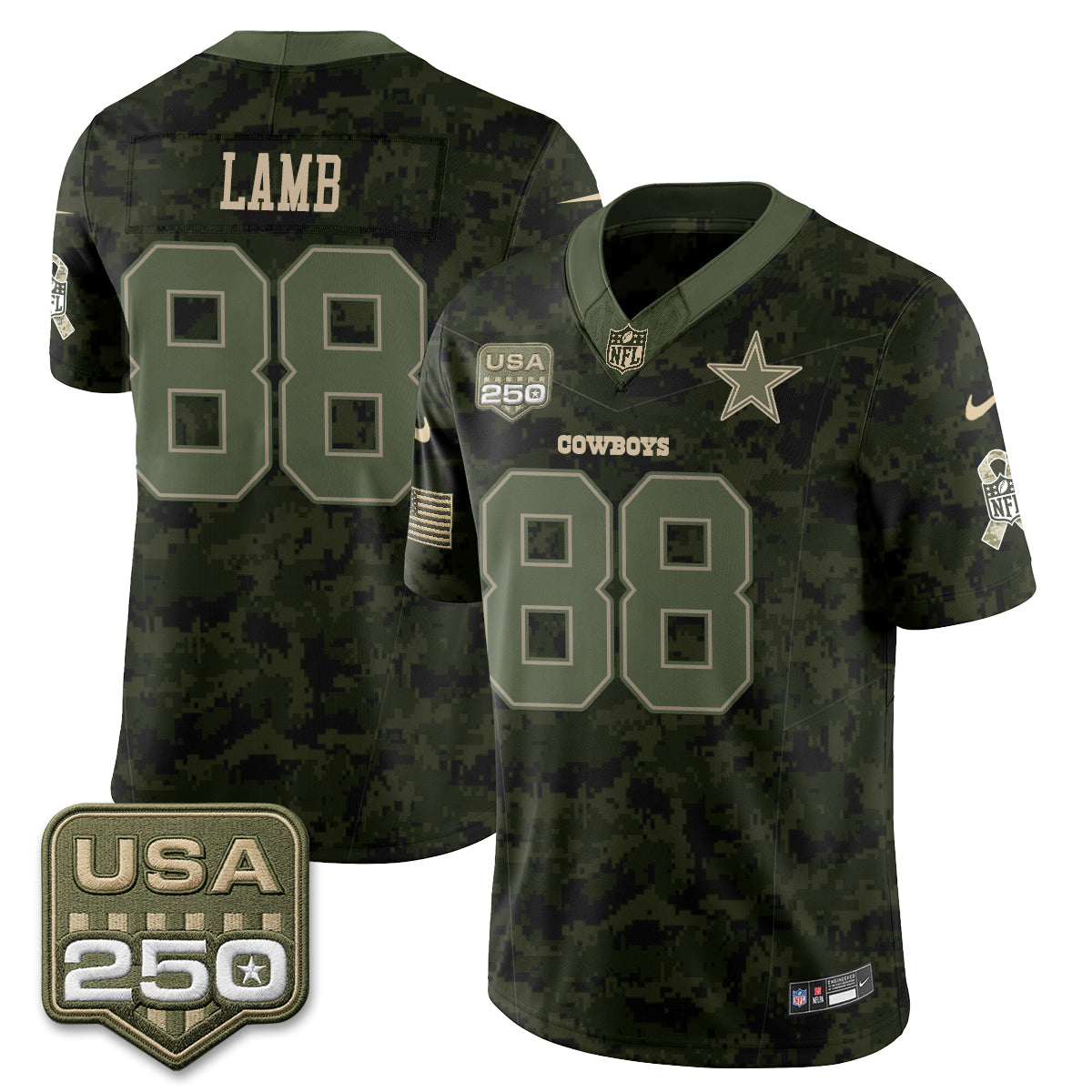 Dallas Cowboys 2026 Salute to Service Edition Vapor Jersey - Stitched