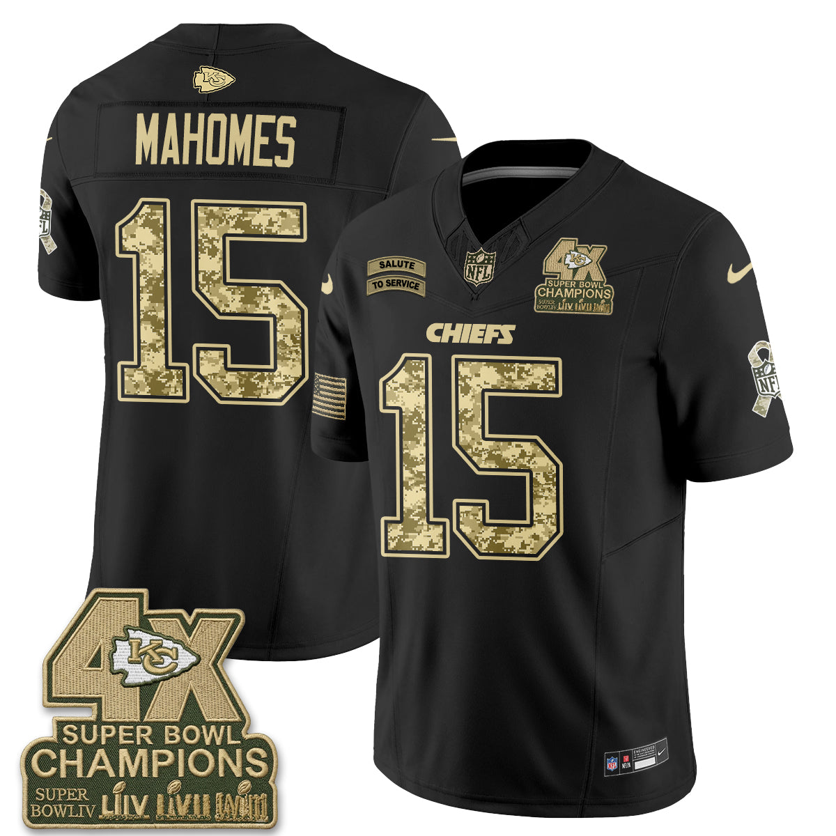 Kansas City Chiefs 2026 Salute to Service Vapor Jersey V2- Stitched