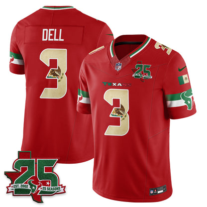Houston Texans 25 Seasons Mexico Style Vapor Jersey - Stitched