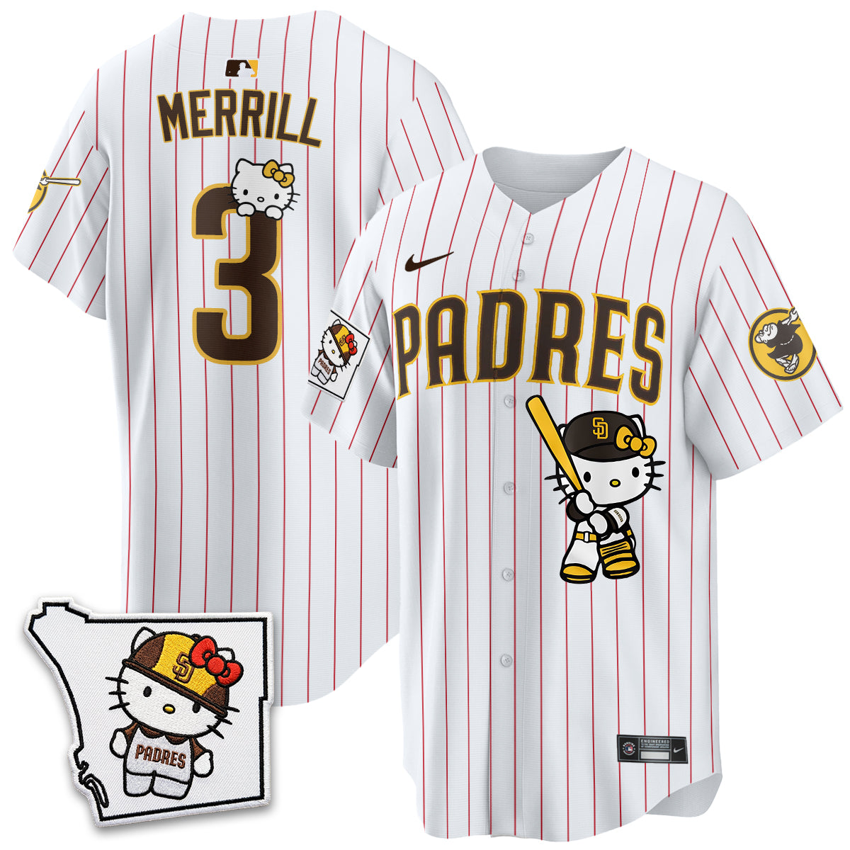 San Diego Padres x Meow KT Pink Edition Vapor Jersey - Stitched