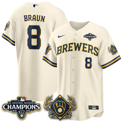 Milwaukee Brewers 2026 NL Division Champs Vapor Jersey - Stitched
